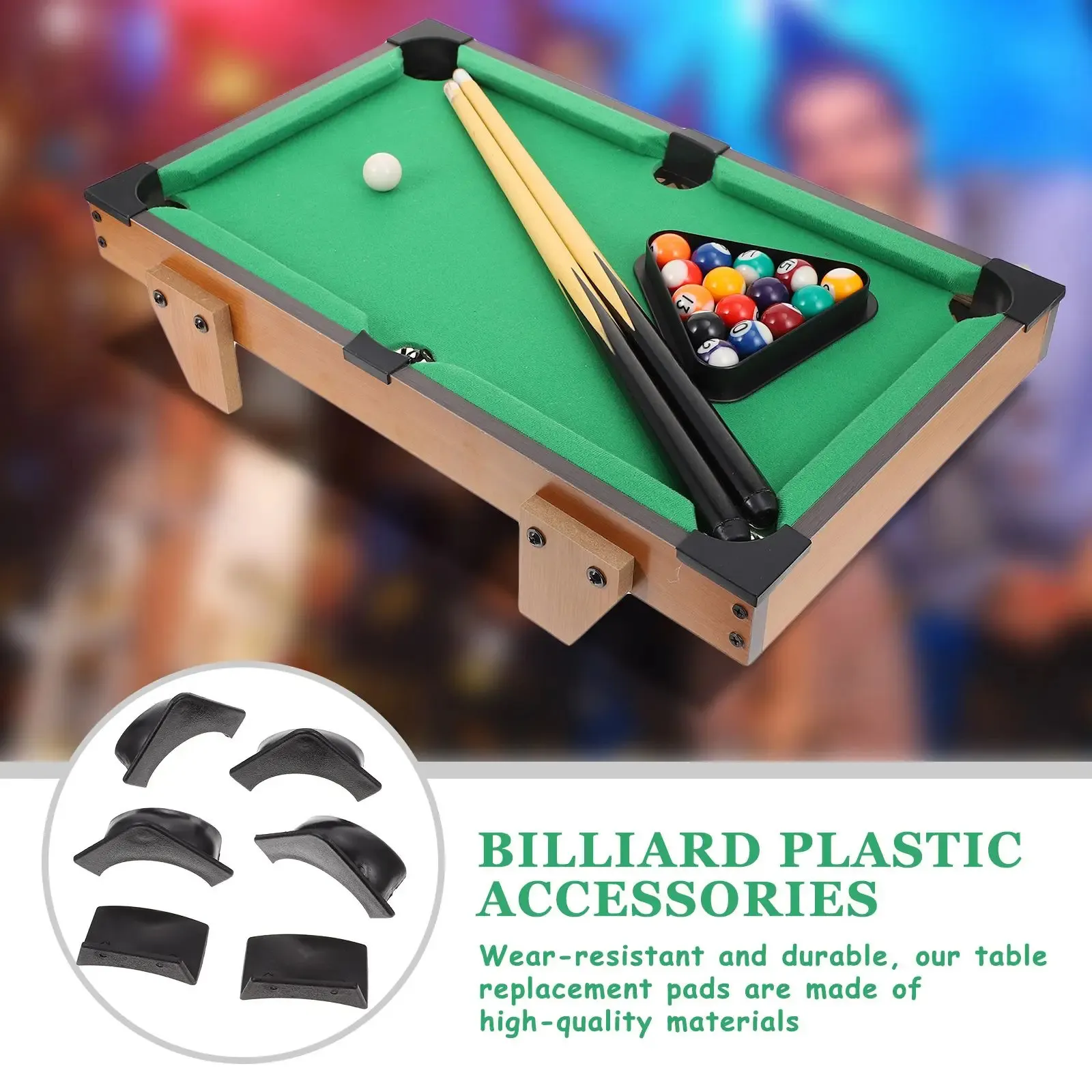 Alomejor 6 Pièces Doublures Pocket Billard - Revêtements Caoutchouc Coins Et Latéraux Table De Billard