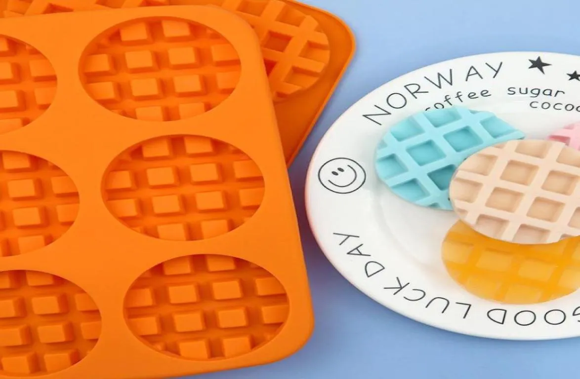 Bakvormen Verkopen 6 Gat Ronde Siliconen Wafel Taart Hittebestendig Diy Mold Gemakkelijk Te Ontvormen9621401