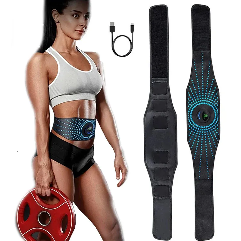 Entrenadores abdominales centrales EMS Estimulador muscular Tóner Entrenador abdominal Cinturón Vientre Pérdida de peso Cuerpo Adelgazante Modelado Gimnasio en casa Equimento físico Unisex 231211