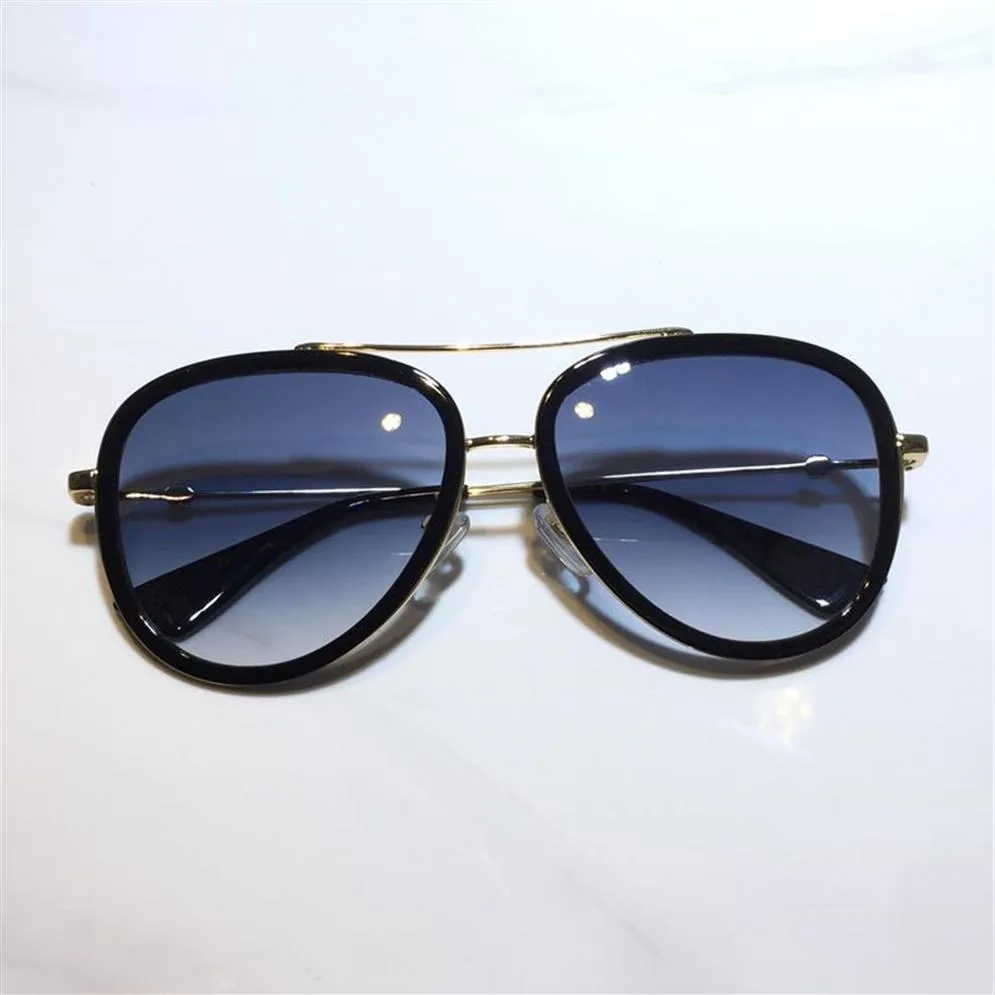 0062 zonnebrillen voor vrouwen klassieke zomerse modestijl metaal en plankframe populaire oogglazen topkwaliteit brillen UV -bescherming2253