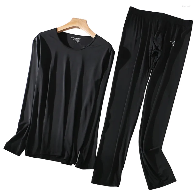Mens silk clearance long underwear set