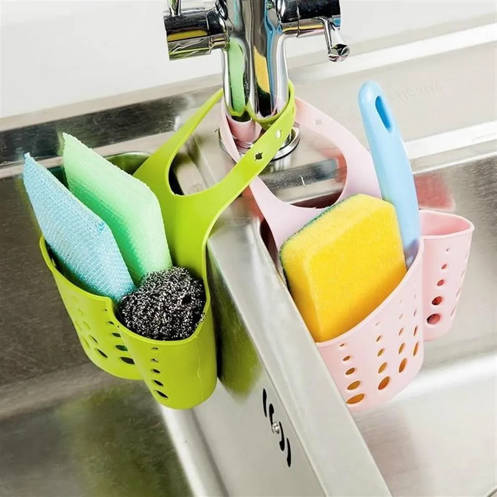Kitchen Storage & Organization Sink Shelving Bag Dish Cloths Rack Suction Sponge Hanging Drain Holder Faucet Multipurpose338x
