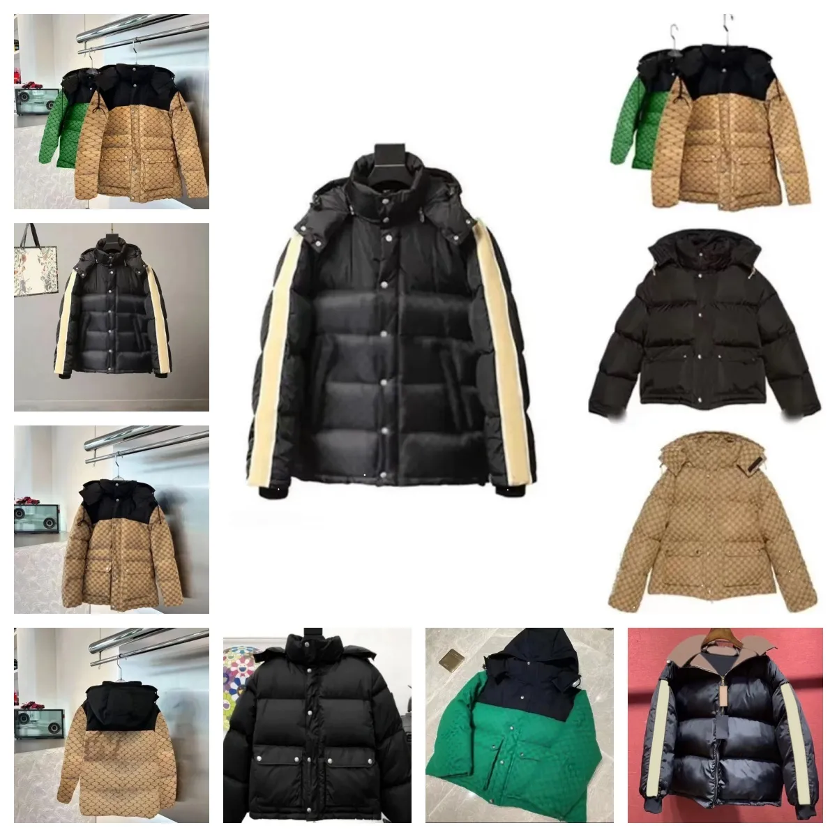 Mens winter puffer jacket down parkas cotton coats high street casual thicken jackets hat outerwear badge decoration Warm Outdoor Sports Thick Couple Coat