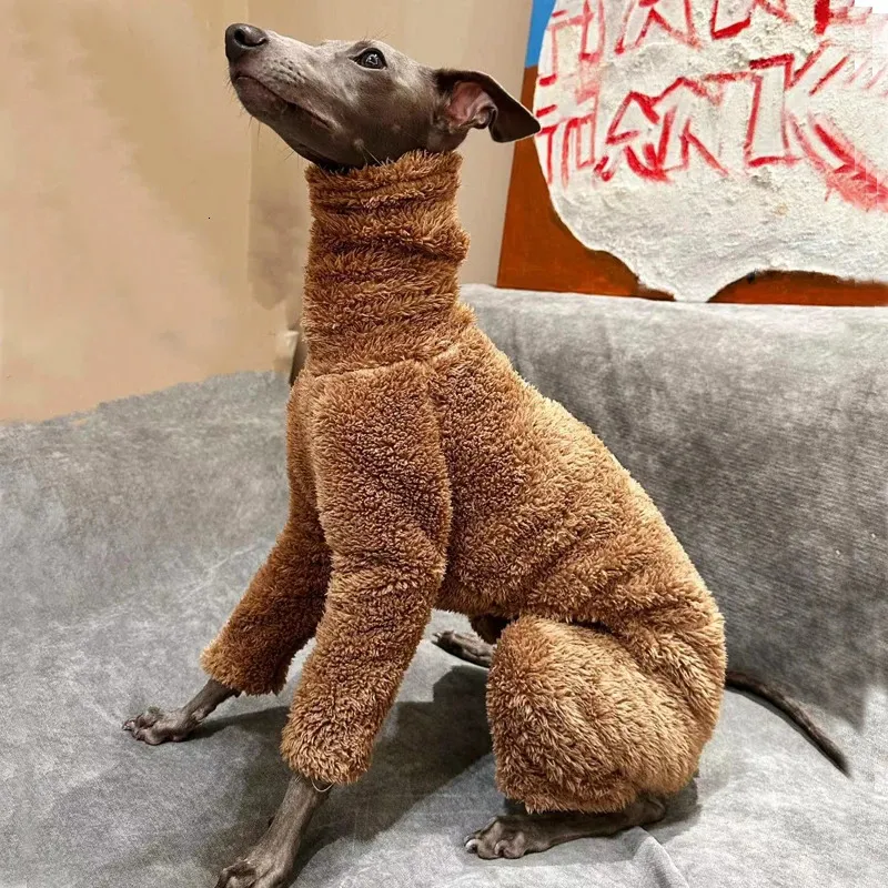 Odzież dla psów zimowe dla psów miękkie ubrania szczeniaka Wysoka szyja ciepłe włoskie greyhound whippet meksykański Maltańczyka 231211