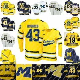 CUSTOM Michigan Wolverines Hockey Jersey Adam Fantilli Gavin Brindley Luke Hughes Rutger McGroarty Seamus Casey Quinn Hughes Dylan Larkin Ca