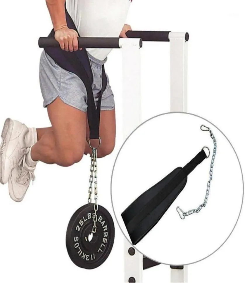 Tillbehör Vikt Lyft Dip Belt Sport Midja Styrka Training Fitness Pull Up Power Chain12933188