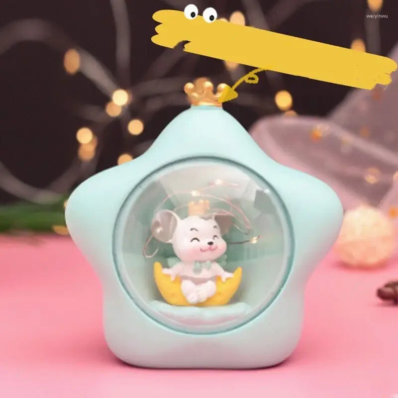 Luci notturne Creative Ins Simpatico mouse Lampada da tavolo Decorazione Layout della stanza Comodino Camera da letto Regali