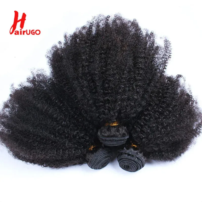 Sentetik peruklar afro kinky kıvırcık demetler Brezilya 1/3 Afro Kinky İnsan Saç Demetleri Deal 8-28 "Saç Kıvırcık İnsan Saçları Kadınlar İçin 231211