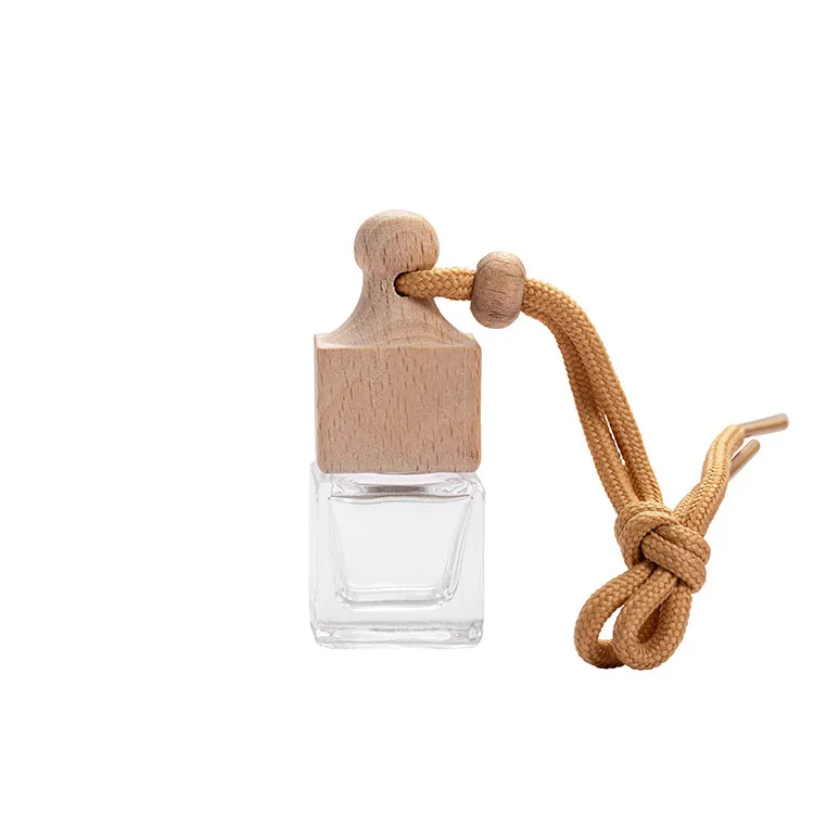 All'ingrosso Diffusore per auto con tappo in legno da 8ml con bottiglia di profumo vuota per auto e accetta la scatola di imballaggio per finestre in PVC di carta personalizza