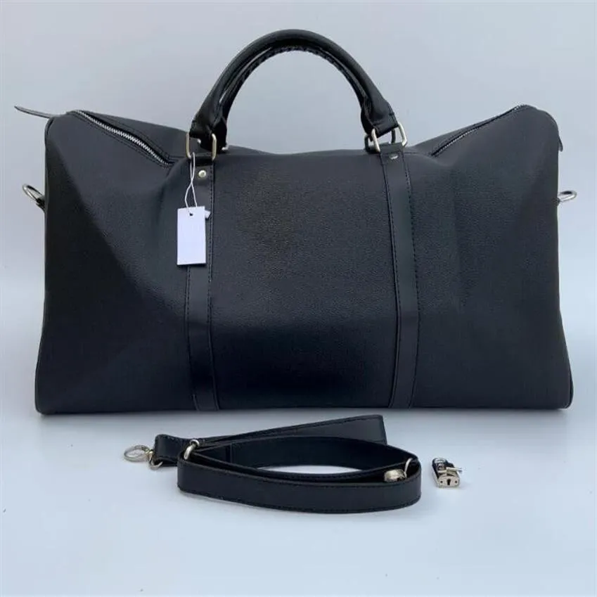 54 cm große Kapazität Frauen Reisen Taschen 2021 Qualitäten Männer Schulter -Reisetaschen tragen Gepäckboden Nieten mit Lock Head262p auf