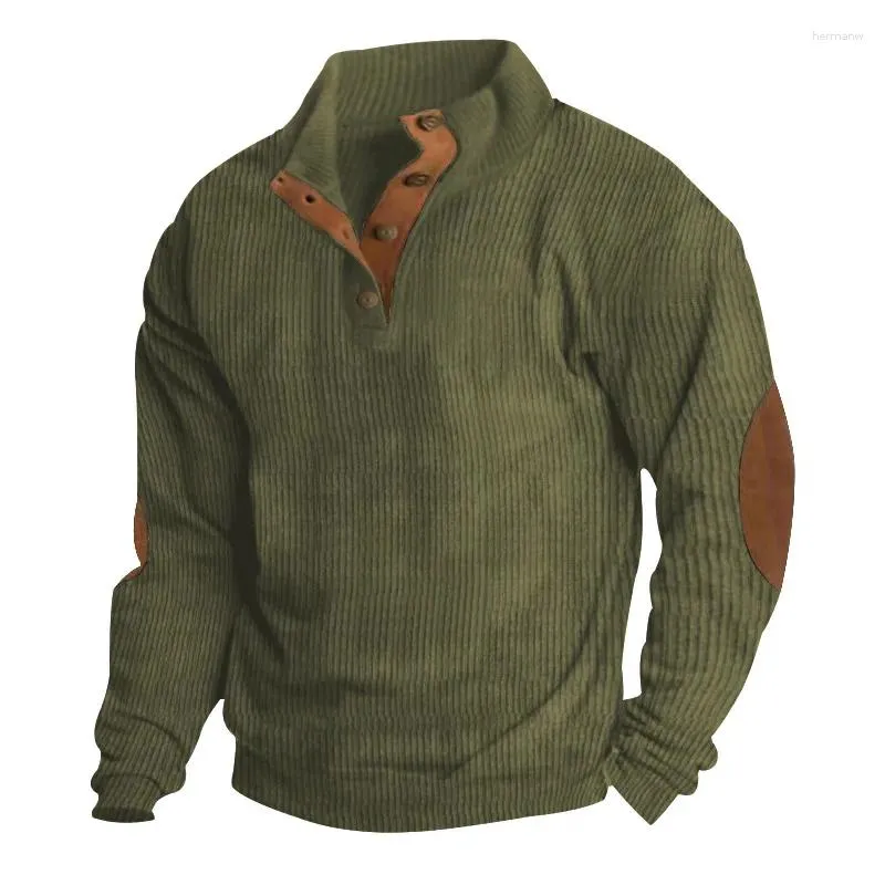 Sudaderas con capucha para hombre, suéter versátil, estilo de primavera y otoño, jersey con cuello levantado, ropa informal de moda de manga larga