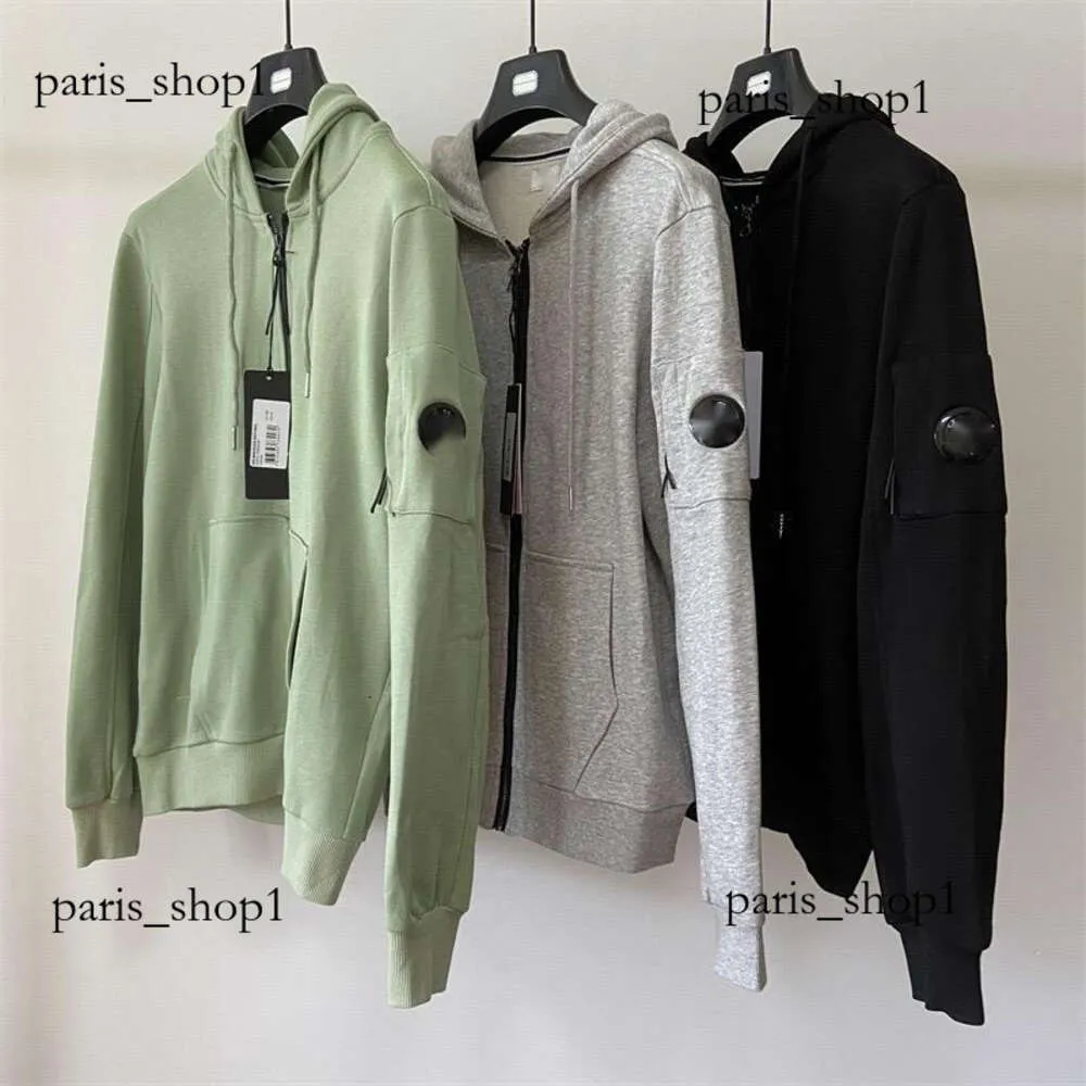 Cp Pull à capuche Sweat-shirt d'extérieur Sports Cardigan à fermeture éclair Nylon Manteau imperméable Fonctionnel Vent Vêtements pour hommes Ins Nouvelles lunettes à capuche 26 798