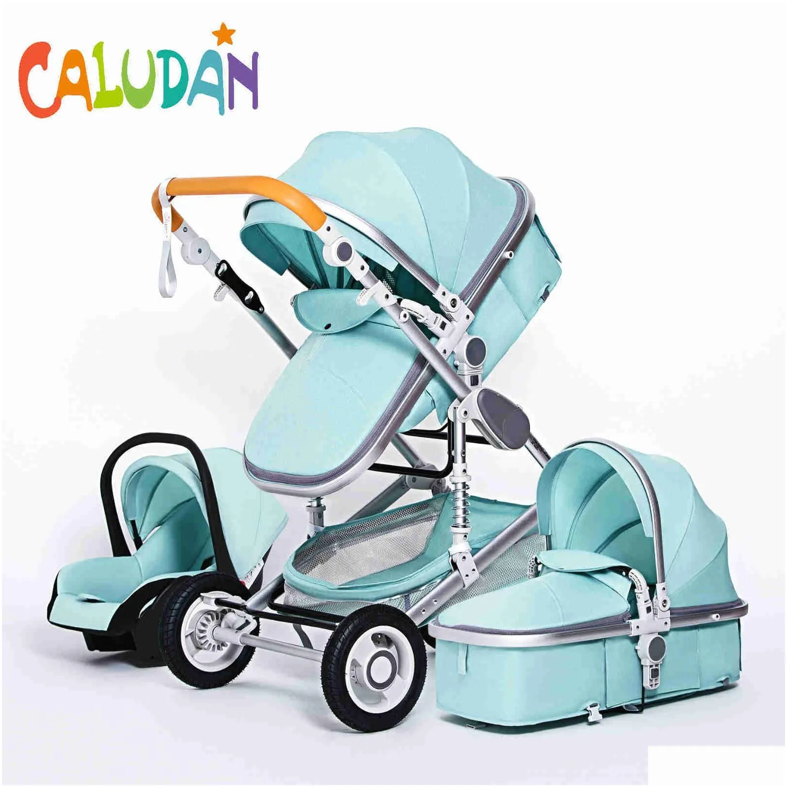 high landscape baby stroller 3 in 1 with car seat pink stroller luxury travel pram car seat and stroller baby carrier pushchair