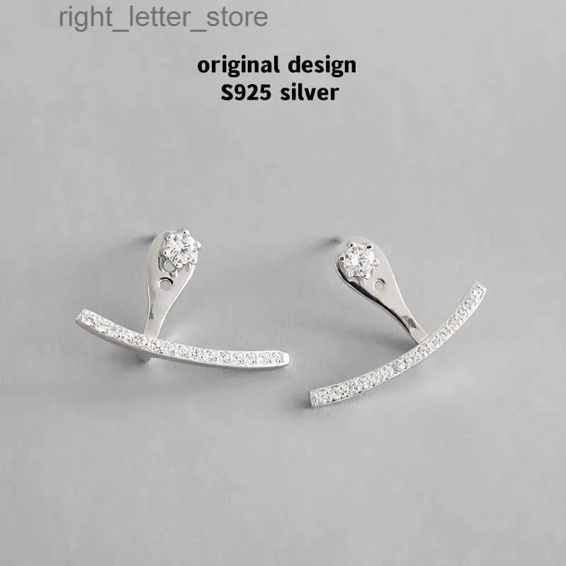 Stud Original S925 Sterling Silver Inlaid med Zircon Back Hook Earrings Women's Fashion Luxury Banquet Jewelry Gift YQ231211