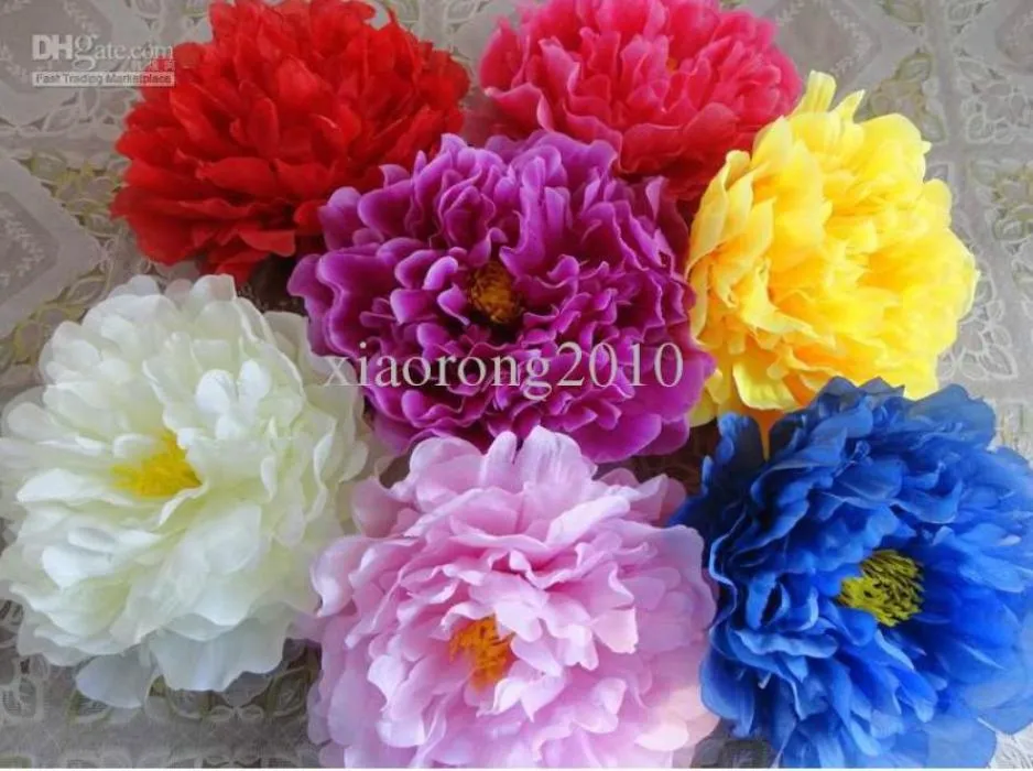 Silk Peony Flower headn 30pcs dia 17cm67quot Artificial Flowers Peonia Rose Camellia Flower for Diy Jewlery Brosch Headware5204591