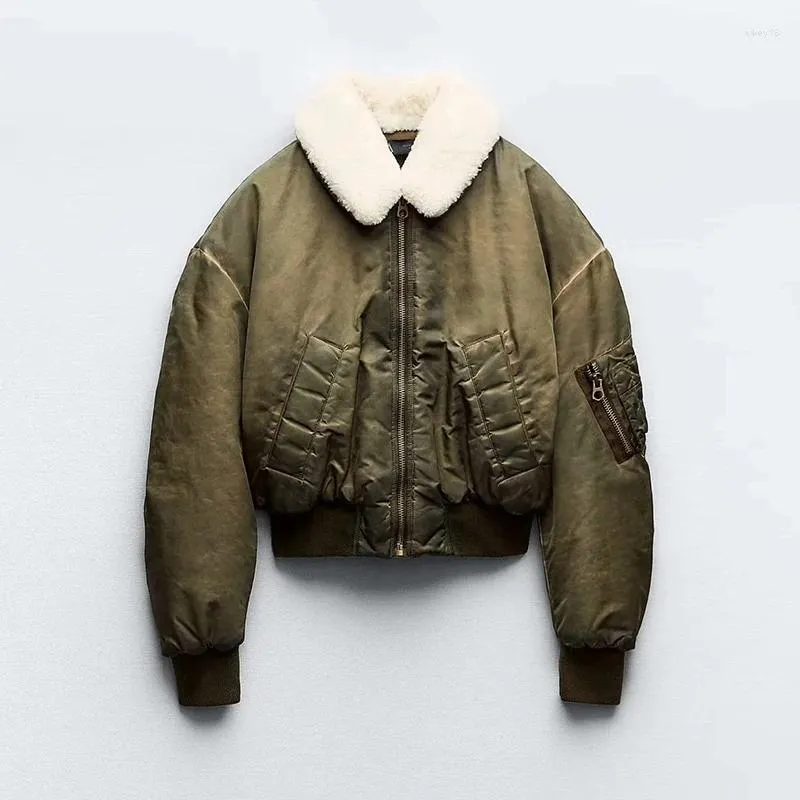 Trenchs de femmes Manteaux Bomber Vestes d'hiver Chaud Épais Vêtements d'extérieur Chaqueta Acolchada Mujer Casacos De Inverno Feminino Quentes Parkas Femme