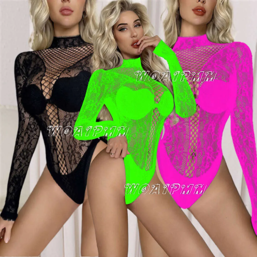 Kadınların yeni moda fishnet tayt iç çamaşırı kostüm bayanlar seksi örgü şeffaf plaj bodysuit erotik tulum pijama sweet geyik seksi