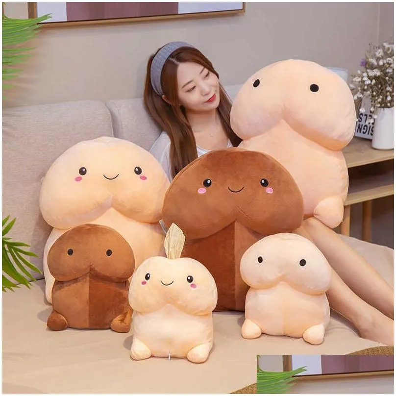 Animali di peluche ripieni Bella Ding Fluffy Pillow Toys Ragazze Parodia Creativo Interessante Kawaii Lungo Decor Doll Regalo di Natale per Fr Otf4D