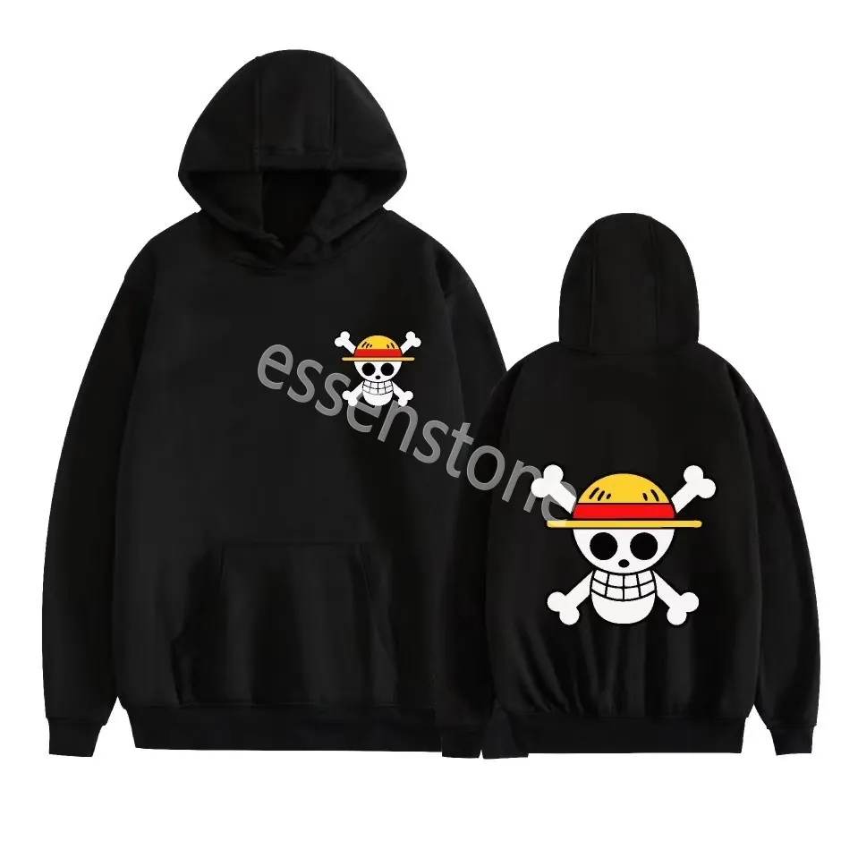 24ssAnime One Piece Hoodies Designer Homens Mulheres Moda Luffy Pulôver Oversized Hoodie Sweats Crianças Hip Hop Casaco Meninos Mens Roupas Sudaderas Suéter XXS-4XL