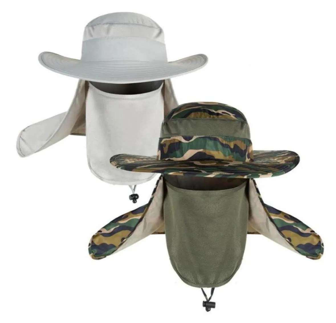 Hombres Mujeres Jardinería al aire libre Sombrero con cara cuello solapa ala Gorra expedición pesca sombreros para Comping investigación protección solar uv Nice4320570