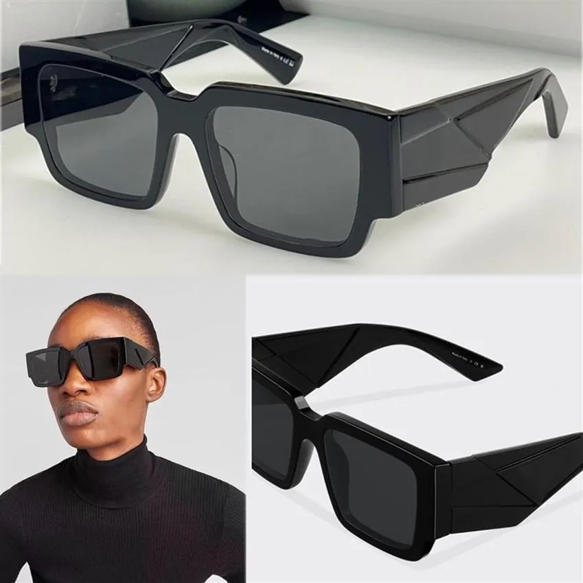 Black leopard brown ladies fashion sunglasses for women thick Acetate frame square laser signature sun glasses Symbole men SPR12 s259q