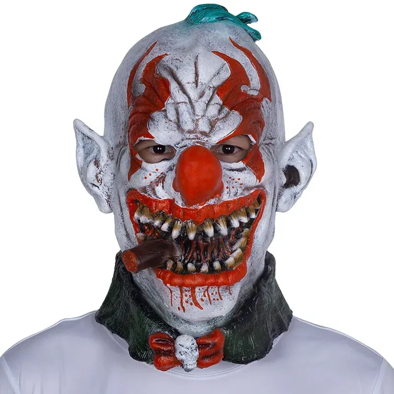 Home Funny Clown face dance Cosplay Mask latex party maskcostumes props Halloween Terror Mask men scary masks RRA4559