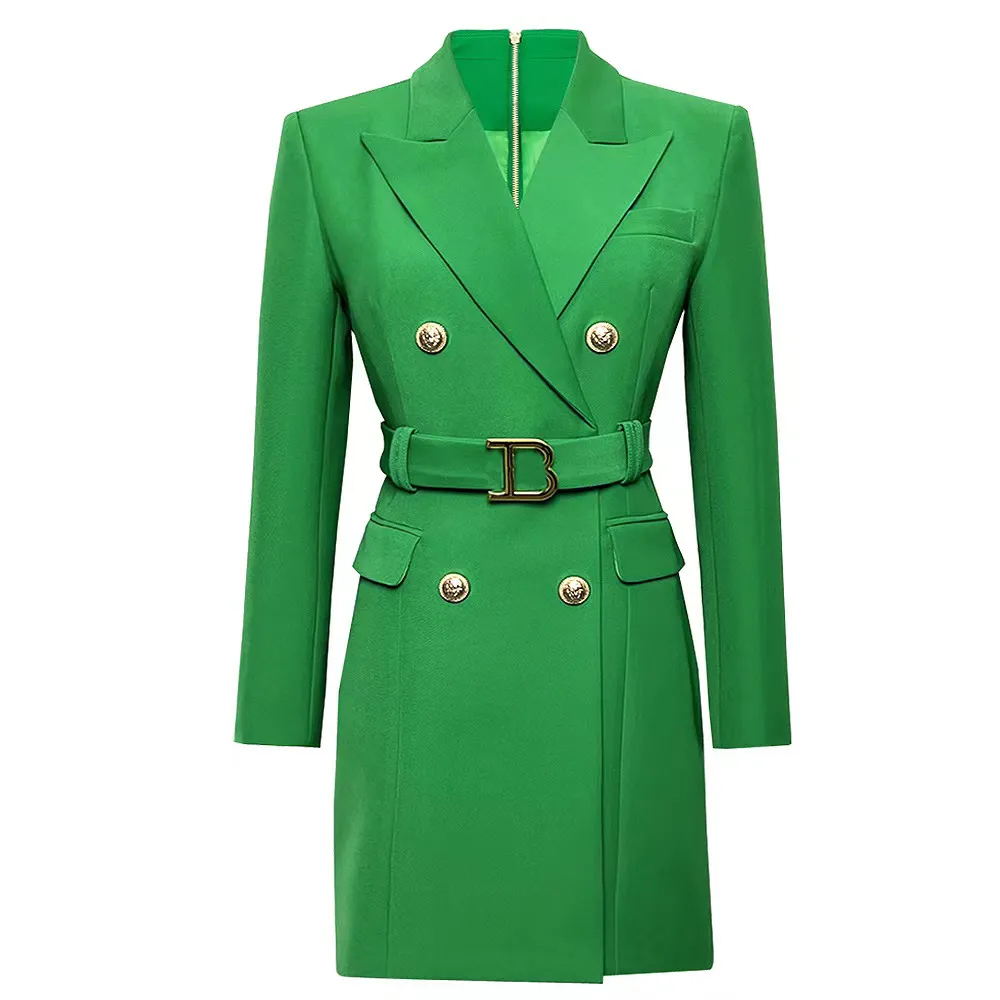 green blazer dress with belt Bold By Accident Floral Babydoll Dress – Preppy Pineapple Boutique main image 1