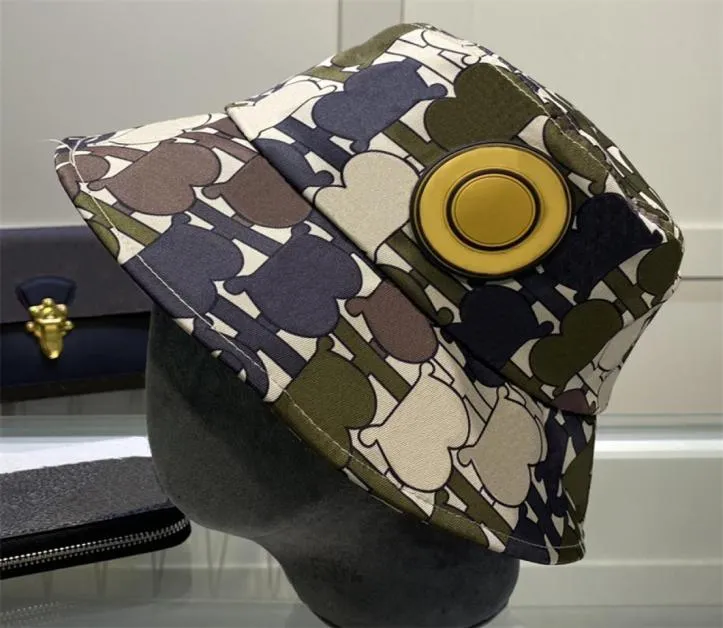 Letter B Camouflage Bucket Hat Fashion Womens Mens Small Brim Hats High Quality Breathable Adjustable Caps Trend Baseball Cap8798550
