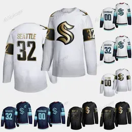 Golden Edtion Jersey Seattle Krakenew Team Custom Home Road Jersey Double Stitched Any Nunber Any Name Ice Hockey Jersey