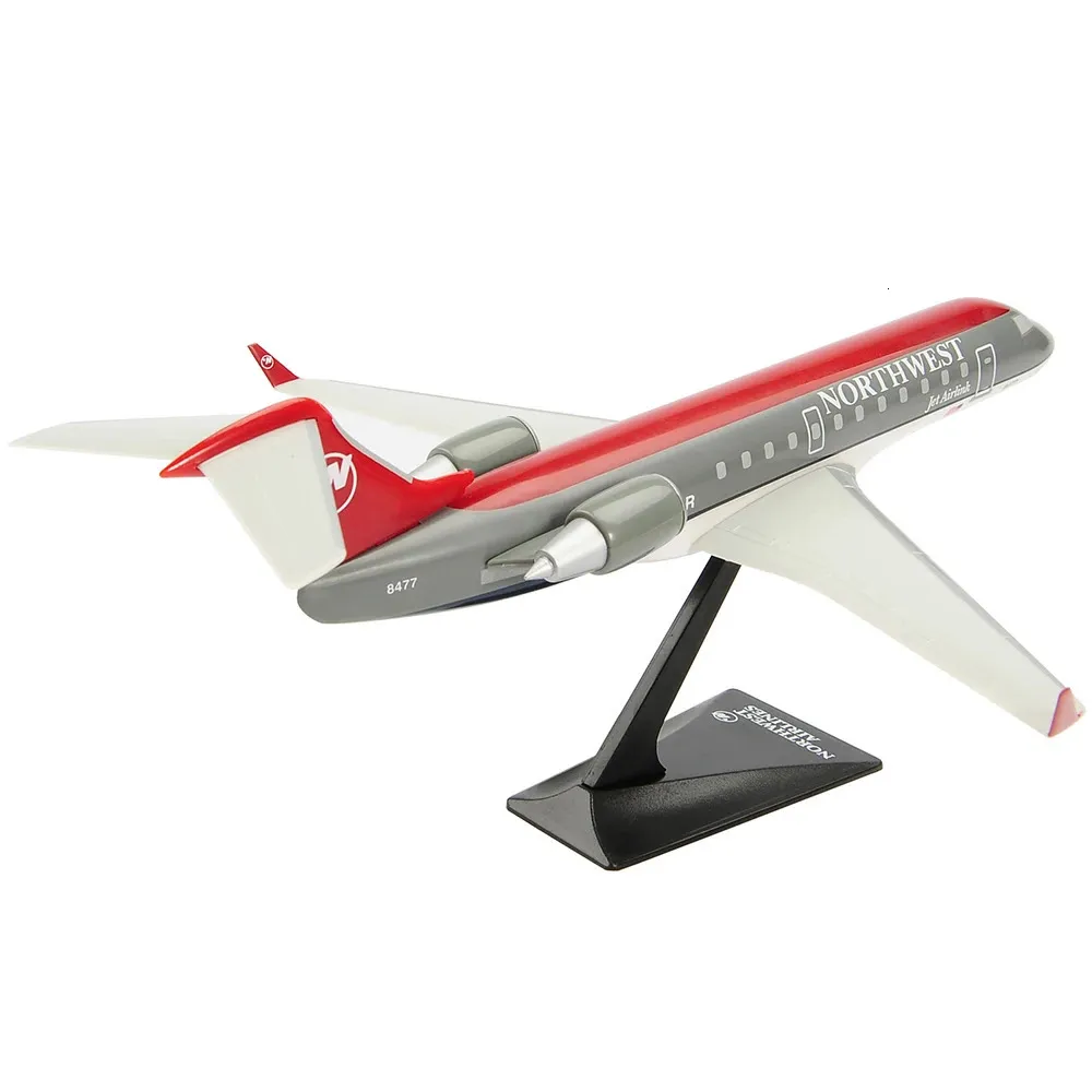 Modello di aereo 1 100 Modello di aereo giocattolo Northwest Airlines NWA CRJ-200 Replica Collector Edition per la raccolta 231208