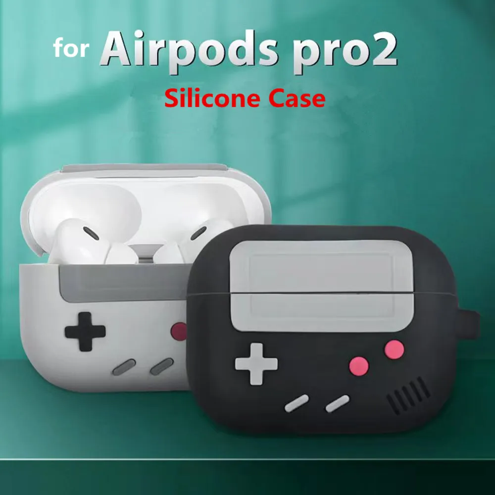フルボディシリコーン保護ケースゲームコンソールゲームコンソールゲームパッドコントローラージョイスティックショックプルーフケースヘッドフォンイヤホンカバーアクセサリーApple Airpods 2 3 Pro2