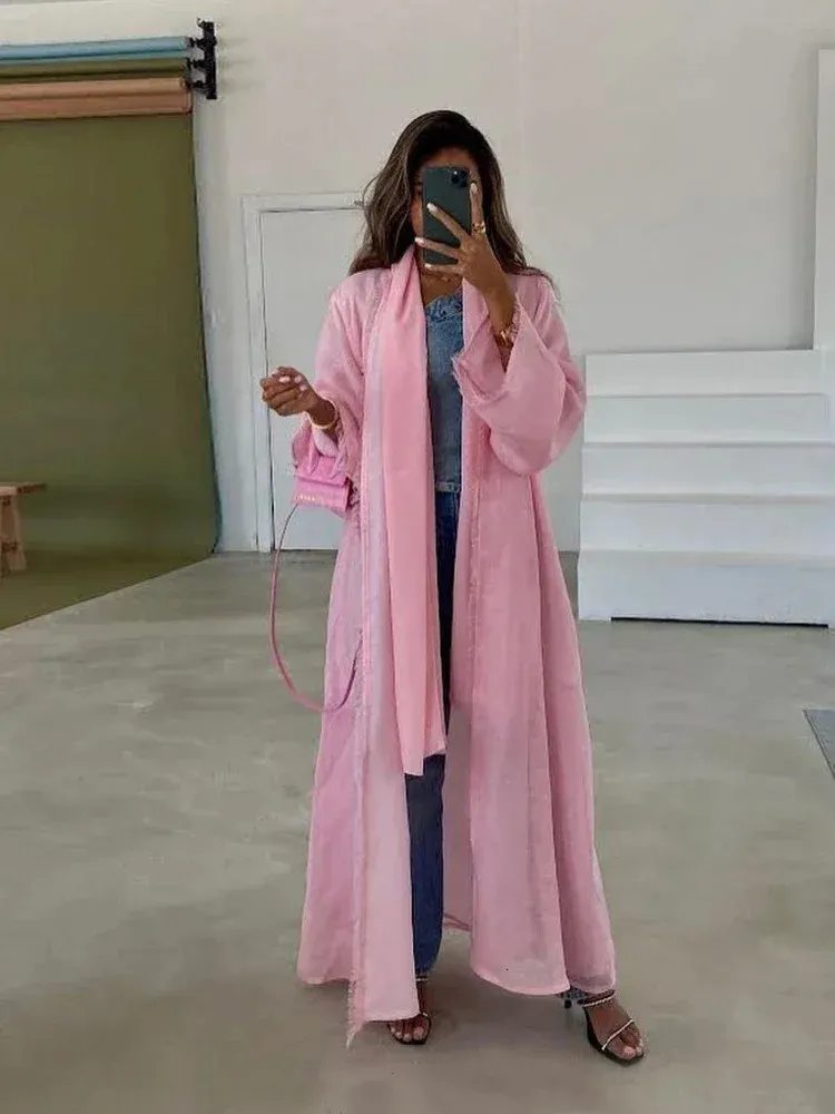 Arabian Abaya Dress Pink Cotton Linen Cardigan Jalabiya Morocco Party Dubai  Muslim Abayas Kaftan Vestidos Long Robe from Dhgate Ethnic Clothing - price  68.8