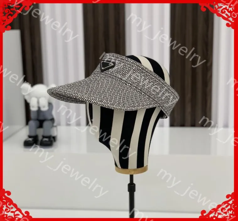 Męskie sunhat luksurys czapki czapki designerskie czapki baseballowe Snapbacki Visor Hut Fashion Straw Hat Raffii Pusta górna czapka sombrero trawa Bra2521040