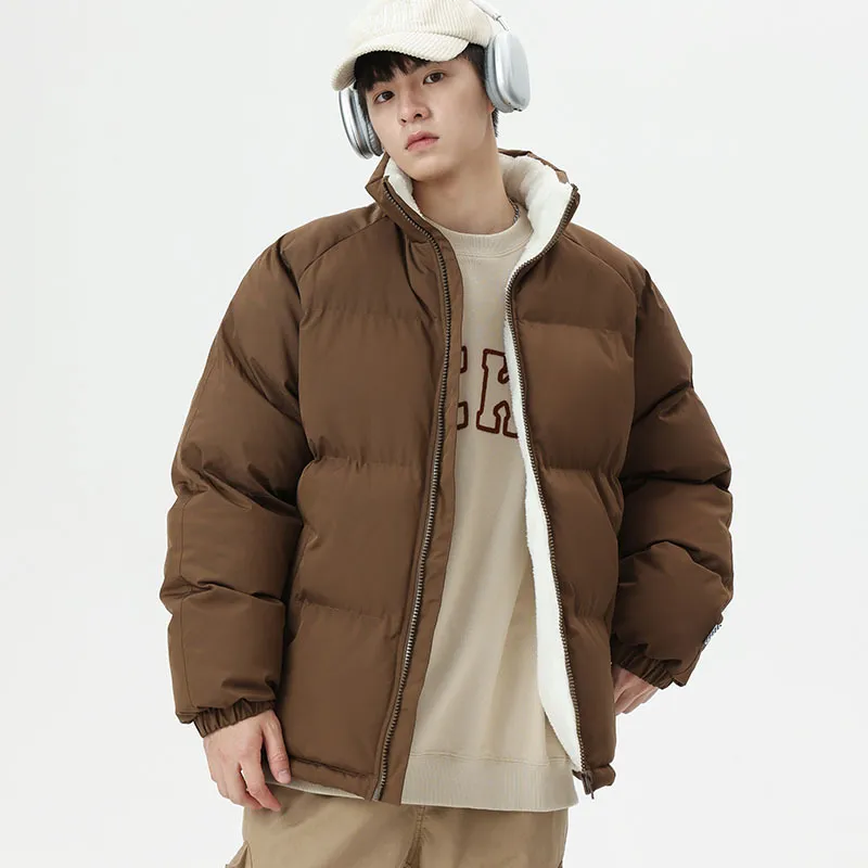 Men's Cotton Winter Jacket, Plush and Thickened Down Jacket, New Trend in Winter