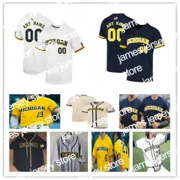 Baseball College Baseball Wears College Wears Custom Michigan Wolverines College Baseball Jerseys Barry Larkin Joe Stewart Clark Elliott Mat