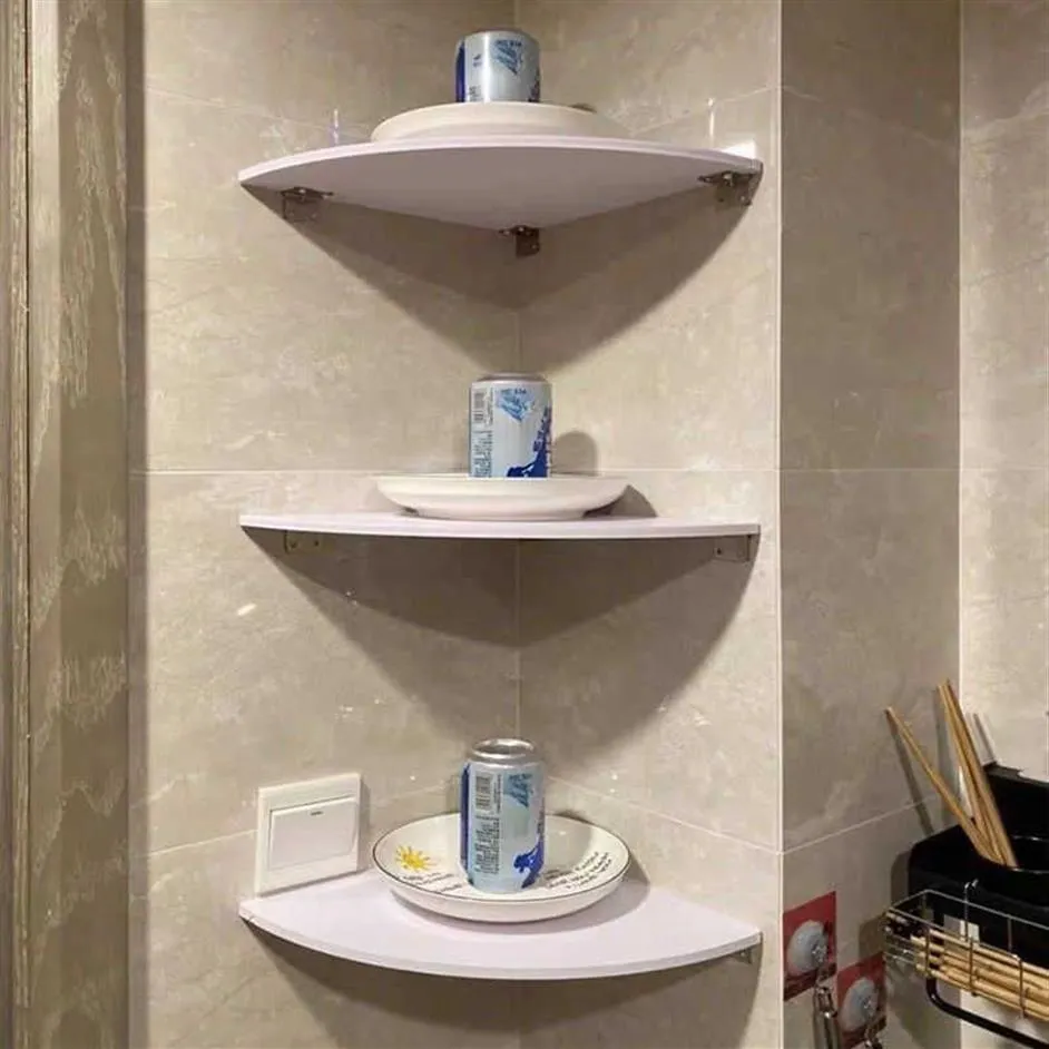 18 20 24 Bianco 3 pezzi Mensola ad angolo a parete mobile Scaffale a muro Portaoggetti per bagno Porta doccia per la casa Scaffale per libri Scaffali X0202a