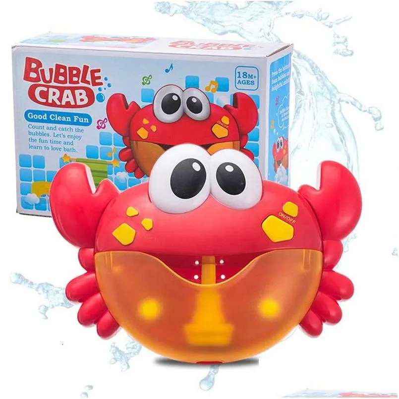 Bath Toys Bubble Crabs Frog Baby Toy Toddler Maker Pool Swimming Bathtub Soap Hine Badrum för barn Barn Drop Delivery Maternity DHQ3O