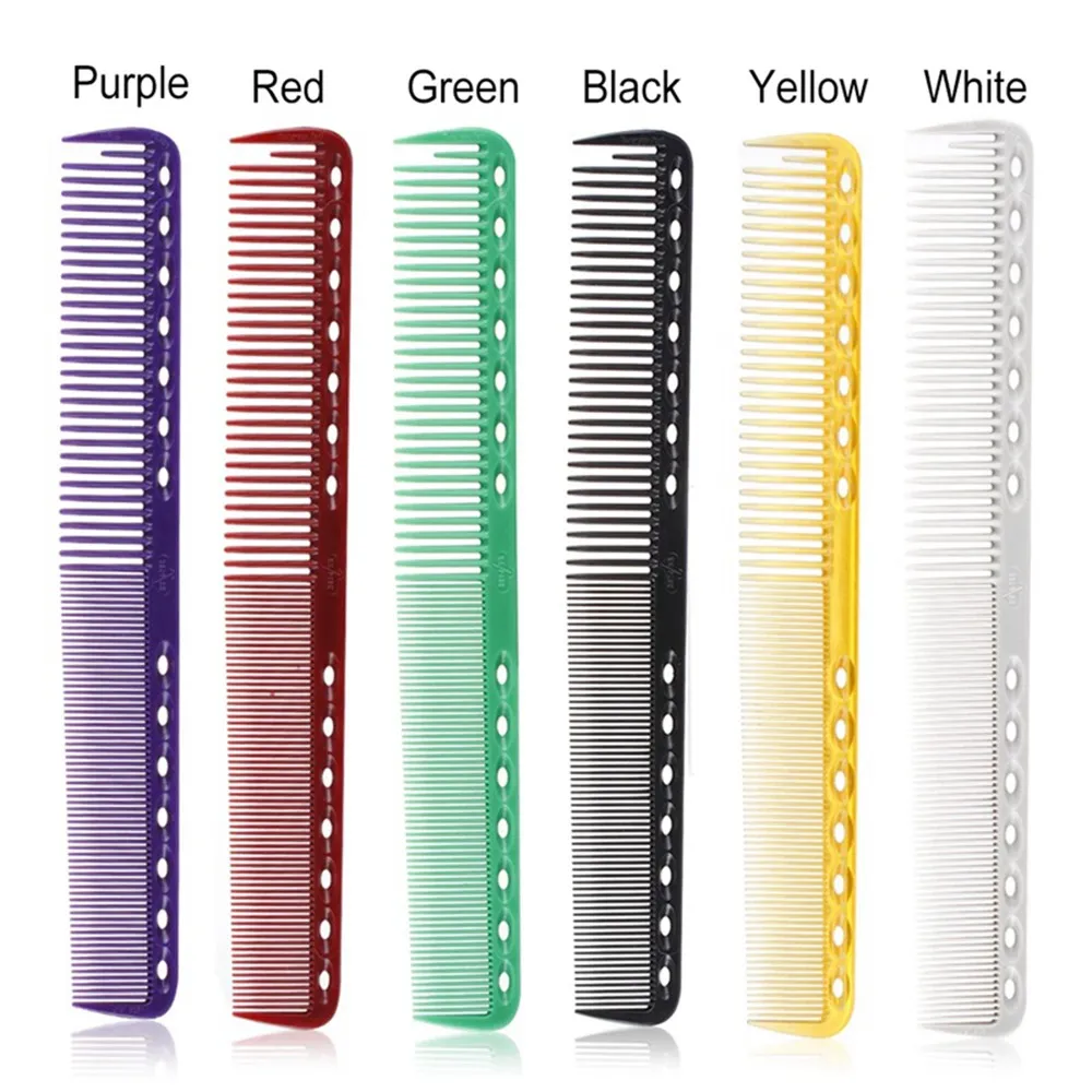 10 Colors Professional Hair Combs Barber Hairdressing Hair Cutting Brush Anti-static Pro Salon Hair Care Styling Tool X0770