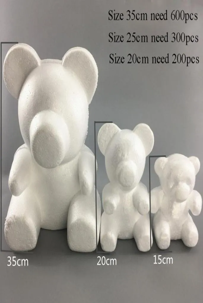 152035CM Modeling Polystyrene Styrofoam White Bear Foam Balls Crafts For DIY Christmas Gifts Party Supplies Decoration2944013