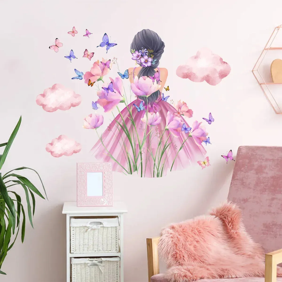 Lovely Wall Stickers: Beautiful Girl Back Colorful PVC Room Decor Stickers  For Bedroom Art From Jin09, $8.43 | DHgate.Com, image size:1200x1200