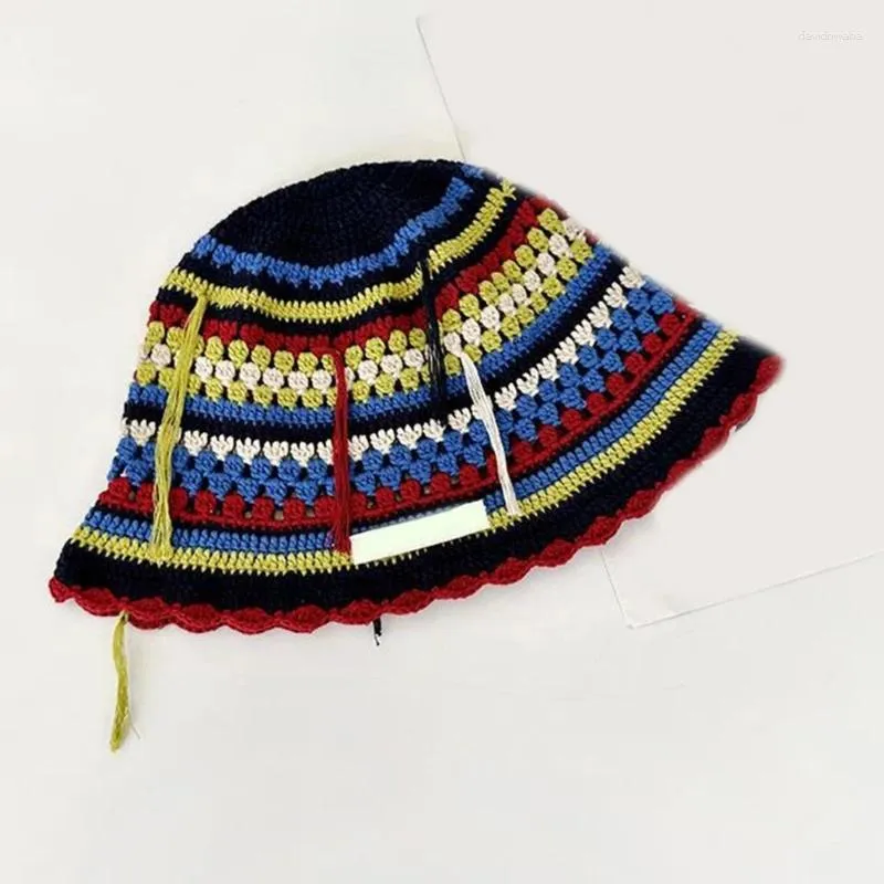 Berretti Dolce Ragazza Cappello da pescatore all'uncinetto da donna Berretto da pescatore Colore abbinato Donna Adolescenti Casual Estate a prova di sole