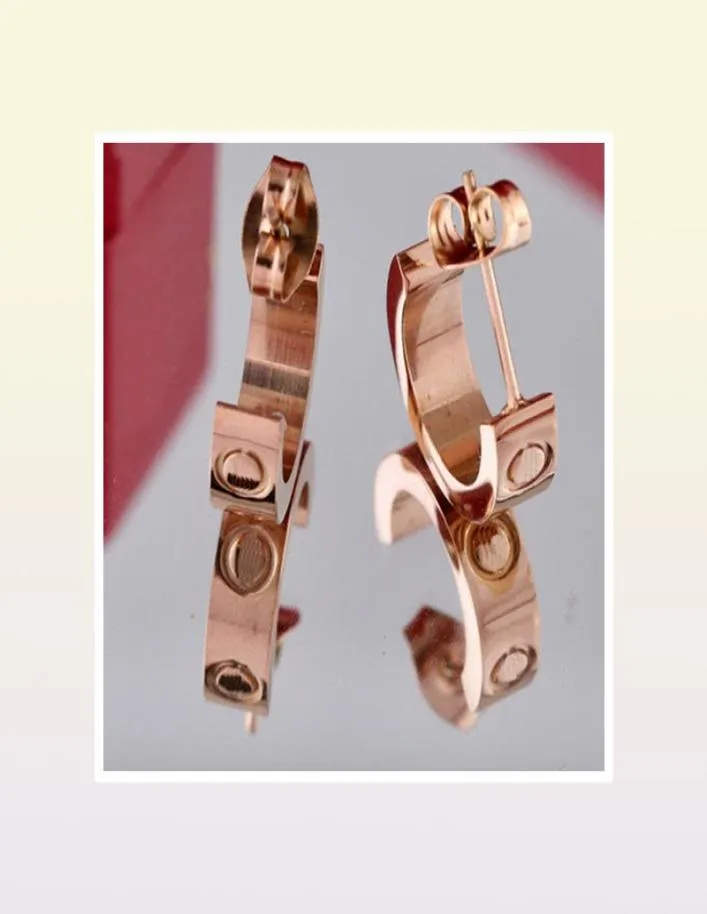 Luxur Designer Love Earrings Fashion Hoop Jewelry Woman Gold and Silver Stud Earing Women4511130
