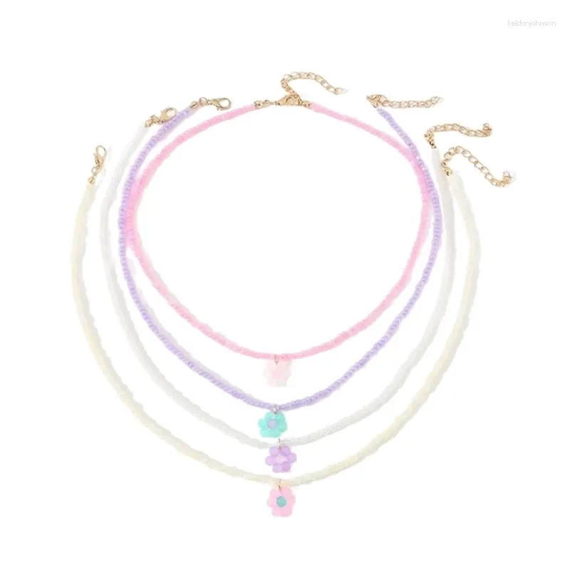 Collier ras du cou bohème en perles de rocaille colorées en résine, livraison directe