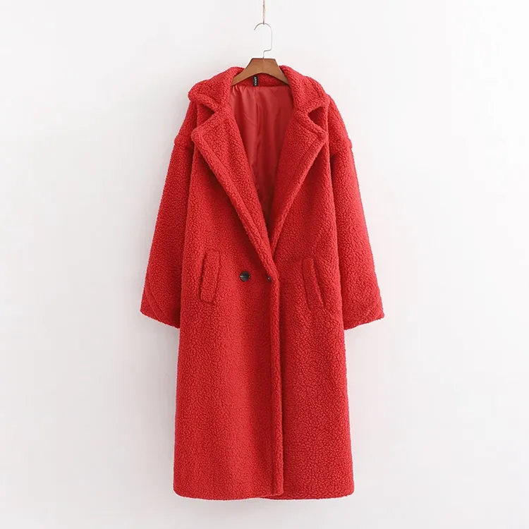 Womens Oversized Camel Wool Coat Long Fuzzy Faux Fur Jacket Casual Warm Winter Shaggy Coat Brown Purple Pink Orange Yellow Green Gray Blue Apricot Red From Just4urwear 40.24 DHgate.Com