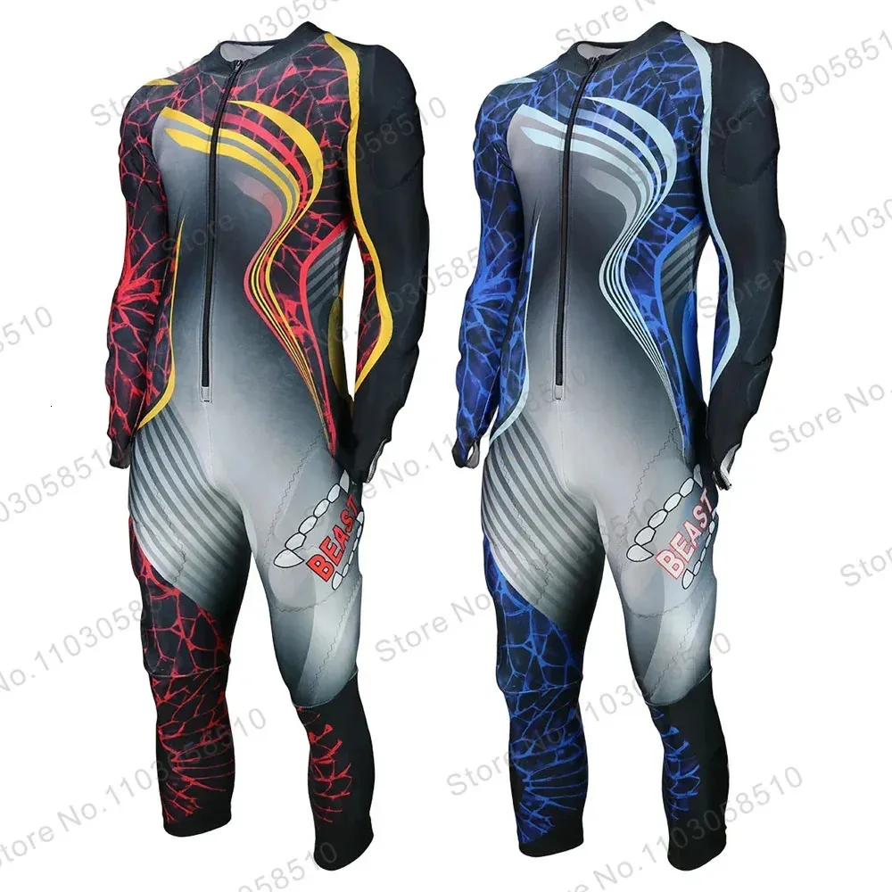 その他のスポーツ用品2023 Nieuwe Beest GS Race Pak Prestatie Heren Ski Pakken Winter Flens Jumpsuits Een Stukダウンヒルスピードセット231211