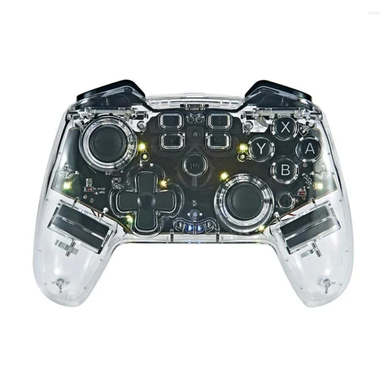 Game Controllers Wireless Gamepad With TURBO Bluetooth-compatible Controller Transparent 800mAh 6-axis Gyro For Switch/Switch OLED Console