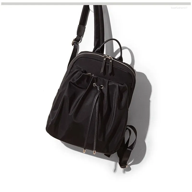 Skolväskor Enkel casual ryggsäck Oxford String Bag Pack för college resor utomhus rymlig 14 tum bärbar dator
