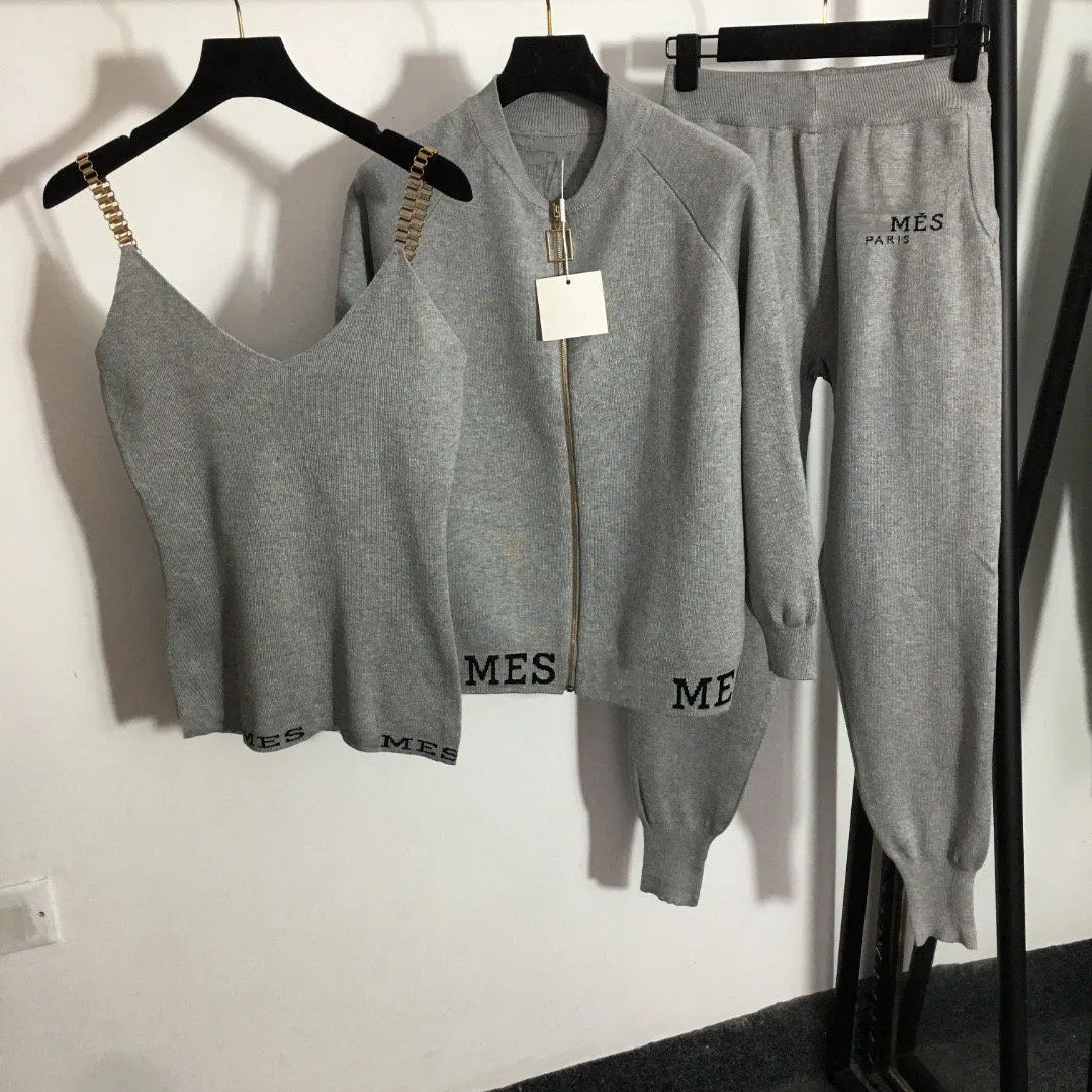 Designer Tracksuit Mulheres Roupas Padrão Moletom de Manga Comprida e Calças de Suor Casuais 3 Peças Conjuntos Moda Cavalo Outfit Jogging Terno 4 Cores Tamanho S-XL