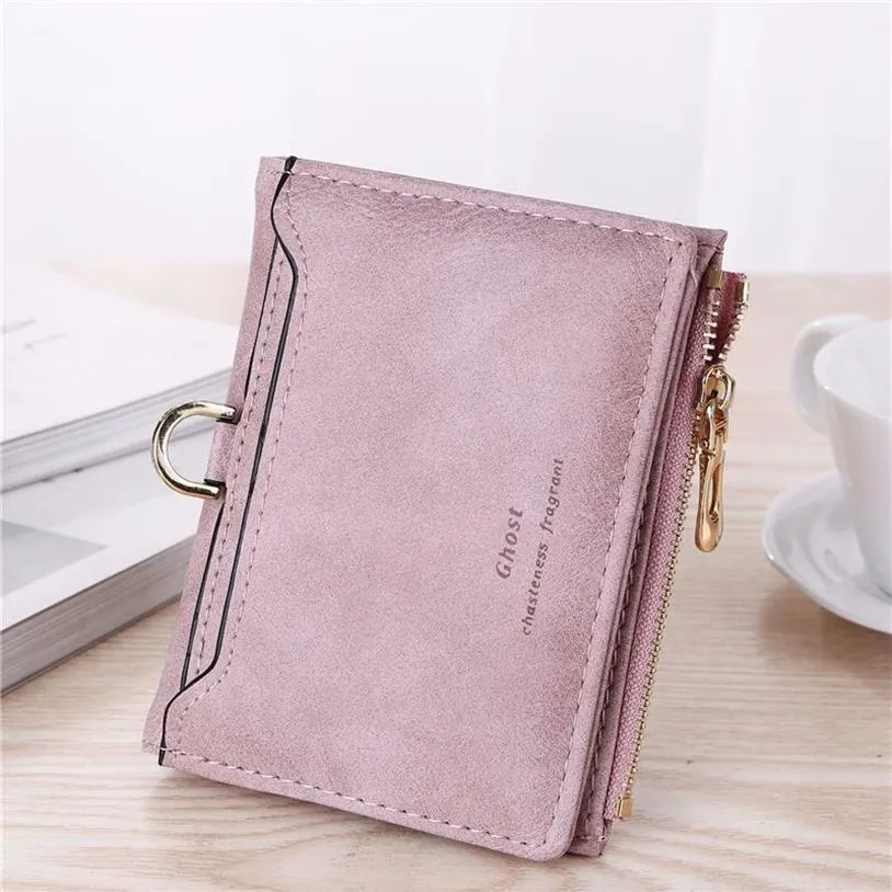 Portafoglio Donne Porta della carta in pelle Ladies Purse Purple Grey Blu Portafoglio nero Portafoglio femminile PU Leather Bank ID Credit W1012490