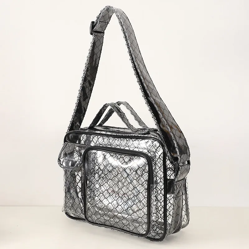 Sac à bandoulière en PVC imperméable à l'eau sac à bandoulière Transparent fourre-tout multi-usages sacs à outils pour les voyages sportifs 35x25x21 cm livraison gratuite par eau